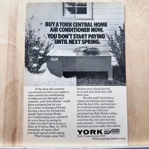 York Central Home 1972 aire acondicionado anuncio impreso vintage climatización Borg Warner - Imagen 1 de 3