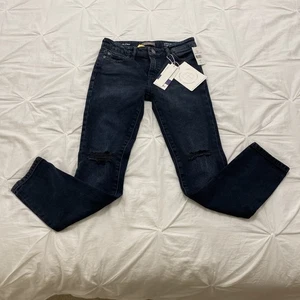 Neu mit Etikett! DL1961 Mädchen Distressed Harper Girlfriend gerade Jeans indigo; Größe 12 - Bild 1 von 15