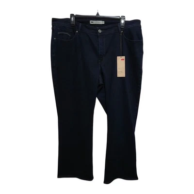 Bootcut Levi's 512 Perfectly Slimming Talla 22W Lavado Oscuro Nuevo con Etiquetas Foto 1 de 4