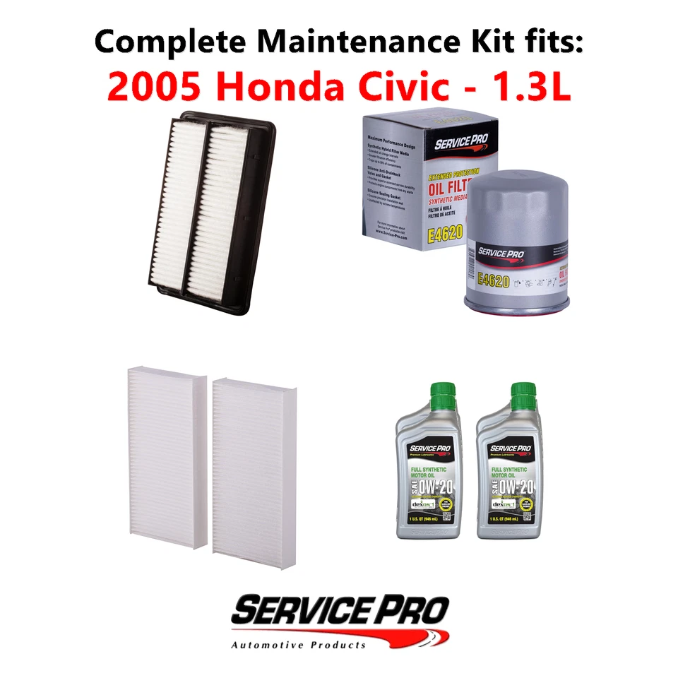 2005 Honda Civic 1.3L Complete Air, Oil & Cabin Filter Kit (0W-20) - Image 1 of 4