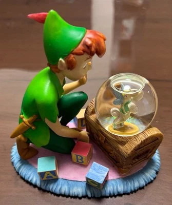Disney Peter Pan Tinkerbell Treasure Chest Snow Globe Figurine #537 - Image 1 of 4