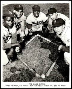 BROOKLYN DODGERS 8X10 PHOTO MLB BASEBALL PICTURE J ROBINSON HODGES CAMPANELLA - Picture 1 of 2