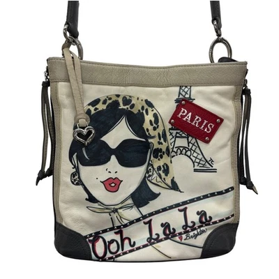 Bolso Bandolera Brighton Ooh La Paris Torre Eiffel Cuero Gráfico Francés Foto 1 de 4