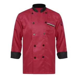 Unisex Women Men Chef Coat Cook Jacket Restaurant Kitchen Workwear Uniform Shirt - Picture 1 of 29