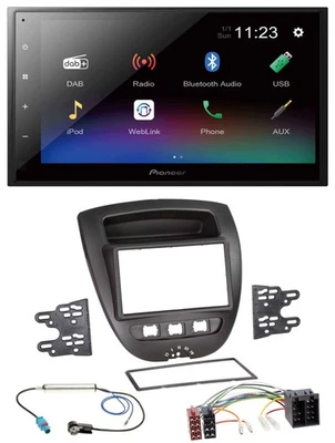 Pioneer USB Bluetooth DAB 2DIN MP3 Autoradio für Toyota Aygo Peugeot 107 Citroen - Bild 1 von 4
