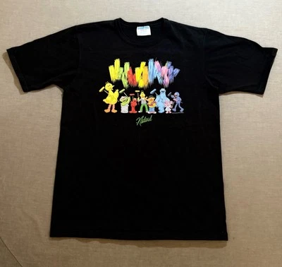 Camisa Natural Sesame Street X Champion Para Hombre M Negra Gráfica Manga Corta Camiseta. Foto 1 de 4