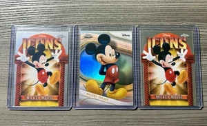 2025 Topps Chrome Disney Refractor #1 Mickey Mouse w/ 2 Icons D1-1 Cards - Picture 1 of 4