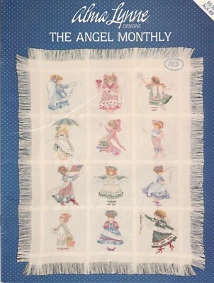 Alma Lynne Cross Stitch Leaflet - The Angel Monthly ALX89 w/floss - Image 1 of 3