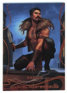2022 Upper Deck Skybox Marvel Masterpieces Kraven Legendary Orange Foil 75/99