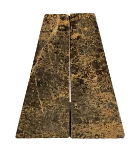 Vintage Buchstütze Paar NATURSTEIN +5 Pfund je KEILFÖRMIG polierter Granit Marmor - Bild 1 von 12