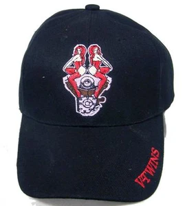 BIKER V-TWINS MOTORCYCLE ENGINE BASEBALL HAT ball cap #8 mens womens ONE SIZE - Picture 1 of 1
