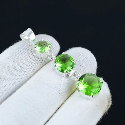 Peridot Edelstein Handgemacht 925 Sterling Silber Anhänger August Monatsstein - Bild 1 von 4