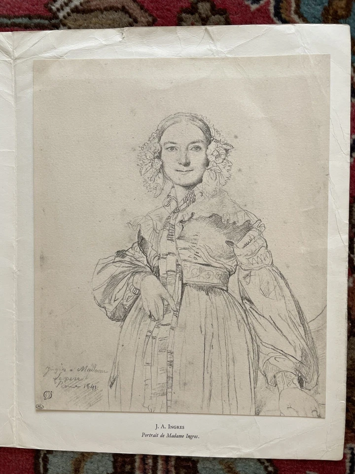 INGRES -  MUSEE DU LOUVRES Reproduction  Plaquette Commerciale 1966 - Rare ! - Photo 1/4