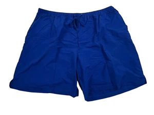 SwimsuitsForAll Womens Swim Shorts 30x32 Blue Lined Elastic Waist Drawstring - Picture 1 of 3