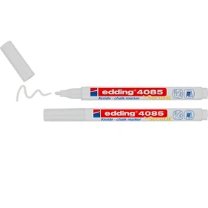 4085 Kreidemarker - weiß - 2 Kreidestifte - Rundspitze 1-2 mm - dünner Kreide... - Bild 1 von 4