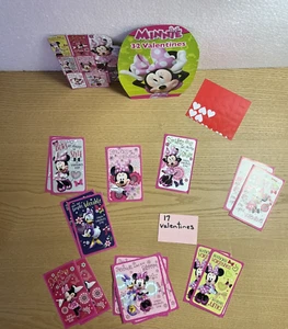Disney Minnie Mouse Valentines Day Cards Daisy Duck Stickers Cards Set 17 Unused - Picture 1 of 10