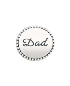 Charms Chamilia RELACIONES Family Disc Bead-Dad 2010-3246 Plata de Ley - Imagen 1 de 5