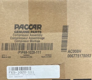 ~ NEW GENUINE PACCAR OEM ~ KENWORTH HVAC SLIMLINE COMPRESSOR ~ F69-1028-111 - Picture 1 of 1
