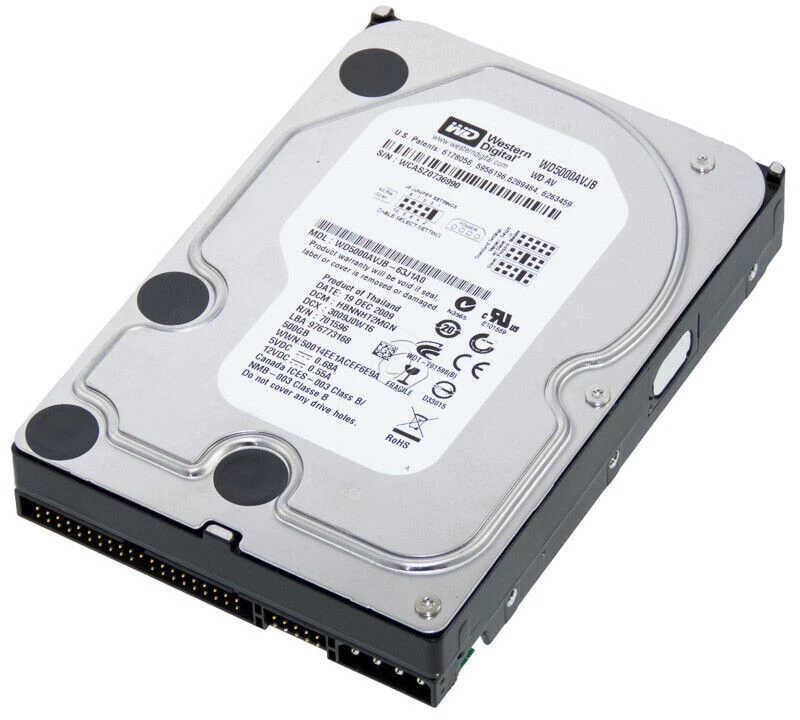 Disco Rigido WD Av 500GB 7.2k Ata 8MB 3.5'' WD5000AVJB - Immagine 1 di 1