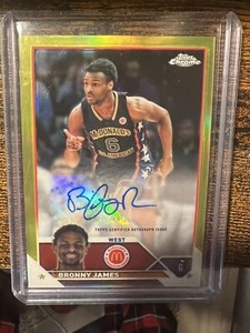 2023 Topps Chrome McDonald’s All American Bronny James Auto Gold Numbered 44/75