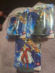 DC Justice League Shazam schwarz Adam & Cyborg Mikrofiguren Mattel Kuchen Topper - Bild 1 von 5