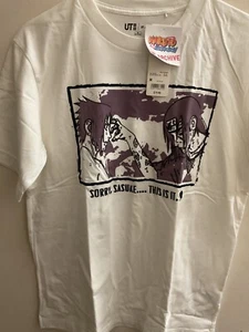 Uniqlo UT X Naruto Sasuke and Itachi Uchiha Farewell T Shirt Size M White Naruto - Picture 1 of 4