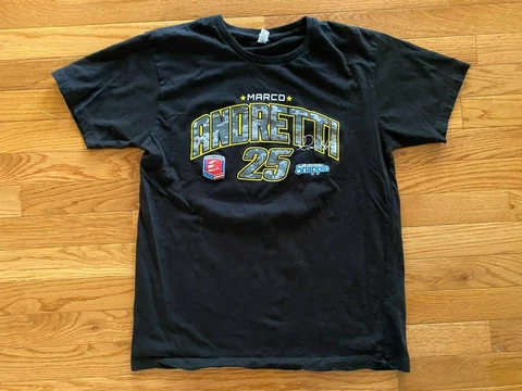Black Mens Sz S INDY CAR  ANDRETTI AUTOSPORT Snapple Apparel SHIRT Marco Cover