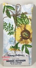 (6 PACK) Tommy Bahama SUNFLOWER Indoor Outdoor Napkins 18”x18” NEW!
