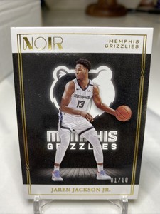 2020 Noir JAREN JACKSON JR Gold Association Edition #1/10 Grizzlies