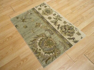 2x3 Modern Agra ABC Collection Handmade-knotted Wool Rug #19 - Picture 1 of 12
