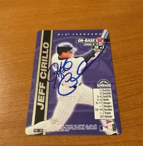 JEFF CIRILLO Autographed 2000 MLB Showdown Pennant Run 1st Edition AUTO - Picture 1 of 1
