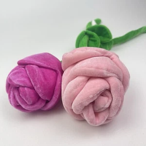 Plüsch Biegbar Rosen Valentinstag Geschenk Valentinstag 2er Set Rosa Liebe Freunde - Bild 1 von 15