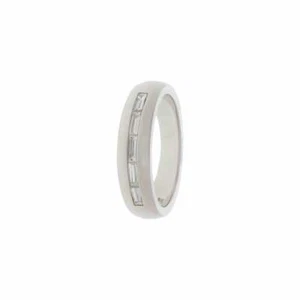 1.13ct Simulated Diamond Band Channel Set Half Eternity White Gold Plated - Picture 1 of 7