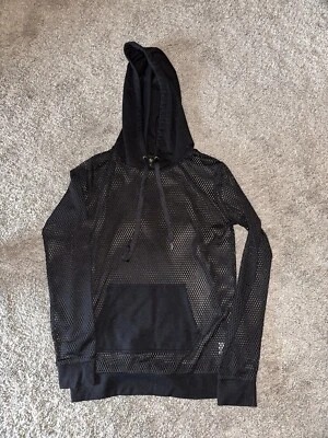 Madden NYC~ Sudadera con capucha de malla negra para mujer/junior talla X-pequeña XS Foto 1 de 2