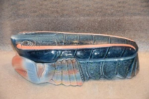 1960's French Majolica Lobster Serving Tureen MICHEL CAUGANT Portugal Ceramic - Foto 1 di 12