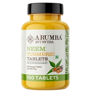 AB Ayurveda Neem Turmeric with Black pepper Tablets 150 Tablets - Picture 1 of 7