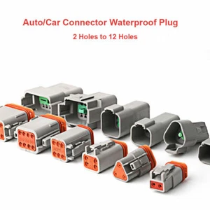 DEUTSCH DT SERIES MULTI PLUG WATERPROOF CONNECTOR 2 3 4 6 8 12 WAY PIN - Picture 1 of 23