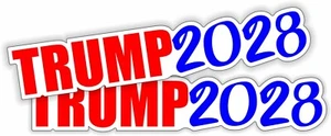 Par de calcomanías adhesivas de vinilo para parachoques ventana de coche TRUMP 2028 1"x5" América EE. UU. - Imagen 1 de 1