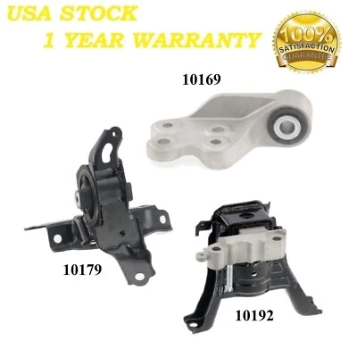 3 PCS MOTOR & TRANS MOUNT FIT 2021-2022 TOYOTA COROLLA 1.8L GAS - Image 1 of 4