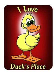 Yellow Duck Decal Bumper Stickers Personalize Name Ducks Many Colors 6, 8, 12 In - Picture 1 of 11
