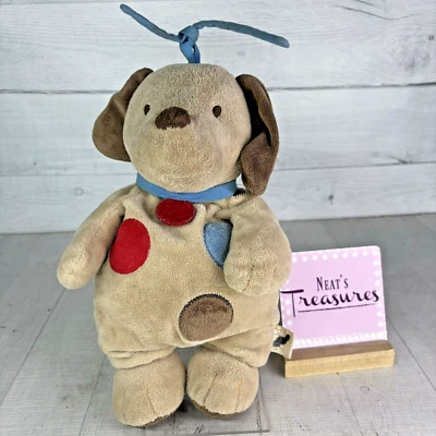 Carters Child Of Mine PUPPY Dog Tan W Spots Musical Hanging Crib Pull Toy Plush - Image 1 of 4
