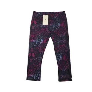 Fabletics sport leggings women size M purple and pink butterfly print capri leng - Picture 1 of 11