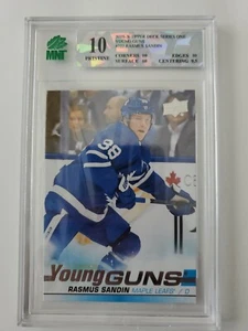 2019-20 UPPER DECK 222 RASMUS SANDIN YOUNG GUNS ROOKIE MNT 10 PRISTINE GRADED π - Picture 1 of 2
