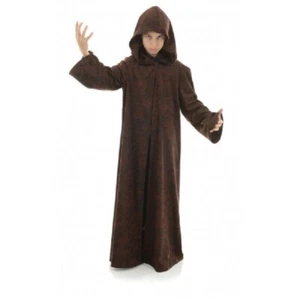 Brown Hooded Cloak - Monk Jedi Wizard - Unisex Child - Large 12-14 - Picture 1 of 1