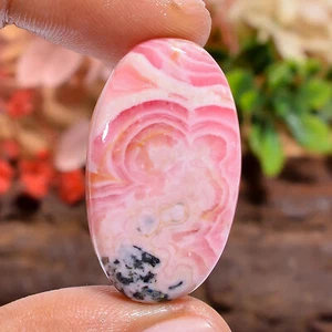 42 Ct. Natural Oval Rhodochrosite Cabochon Gemstone Pendant Making 32X18X5 mm - Picture 1 of 4
