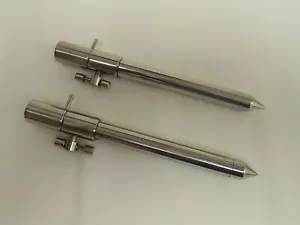 2 x Stainless Steel Bank sticks 15-25 cm. Carp, Coarse, Fishing, arrow points - Picture 1 of 1
