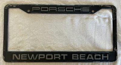 Porsche Newport Beach Dealership Black Metal License Plate Frame OEM 😱🤩 - Image 1 of 2