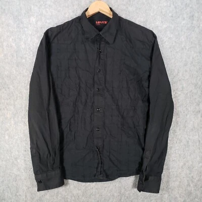 Рубашка мужская большая черная ковбойская вестерн работа повседневная топ Levis - Изображение 1 из 4