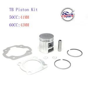 TB50 TB60 41mm 43mm Piston Kit for Suzuki 50CC 60CC Qingqi Geely - Bild 1 von 4