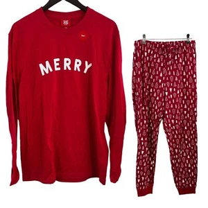 Family PJs Merry Christmas Trees Womens Pajama Set New Size Large - Picture 1 of 9